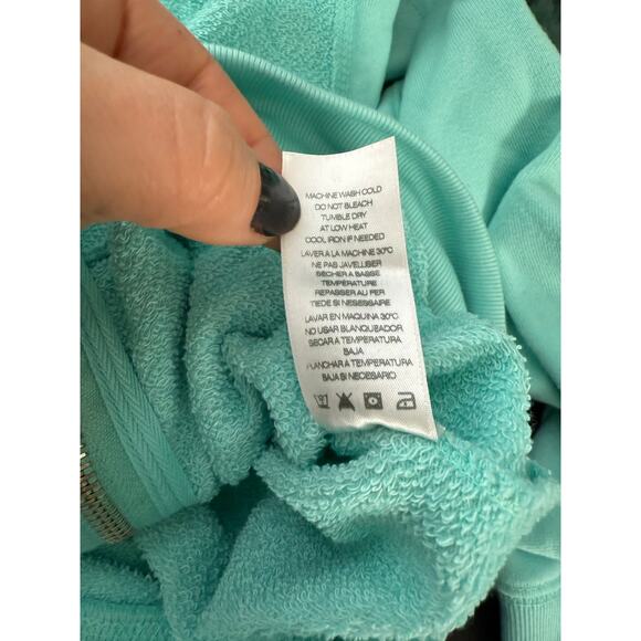 Sundry Hoodie Sweatshirt Women's Small Teal Full Zip Made in USA - Picture 6 of 7